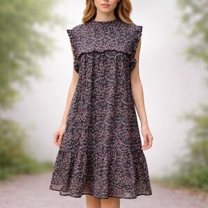 Maurice’s sleeveless ditzy floral dress XL lined stretchy spring travel